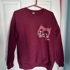Custom Wanda Maximoff Scarlet Witch Inspired Maroon Crewneck